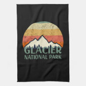 Vintager Glacier-Nationalpark Geschirrtuch (Vertikal)