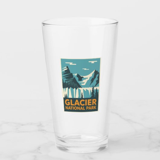 Vintager Glacier-Nationalpark Glas (Vorderseite)