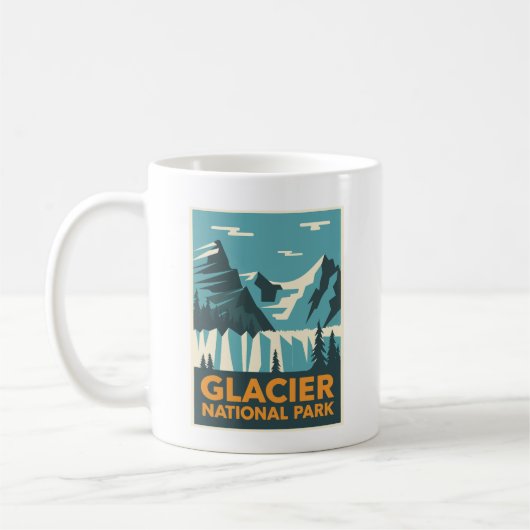 Vintager Glacier-Nationalpark Kaffeetasse (Links)