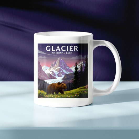 Vintager Glacier-Nationalpark Kaffeetasse