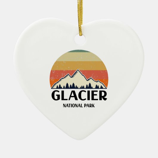 Vintager Glacier-Nationalpark Keramik Ornament (Vorne)