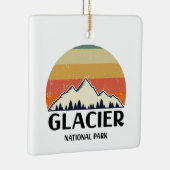 Vintager Glacier-Nationalpark Keramikornament (Rechts)