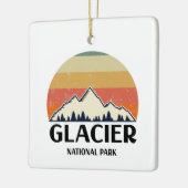 Vintager Glacier-Nationalpark Keramikornament (Links)