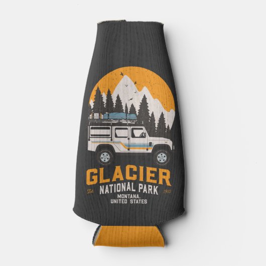 Vintager Glacier Nationalpark Locarno Flaschenkühler (Vorderseite)