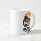 Vintager Glacier Nationalpark Locarno Jumbo-Tasse (Vorderseite Rechts)