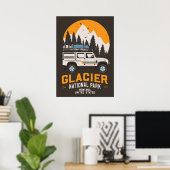 Vintager Glacier Nationalpark Locarno Poster (Heimbüro)