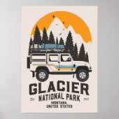 Vintager Glacier Nationalpark Locarno Poster (Vorne)