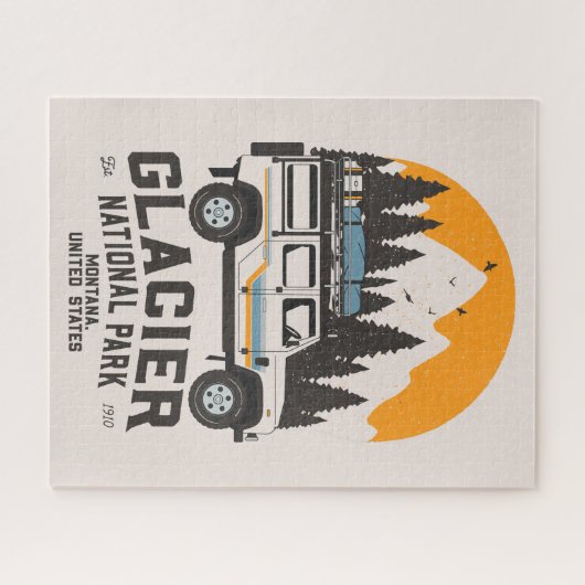 Vintager Glacier Nationalpark Locarno Puzzle (Horizontal)