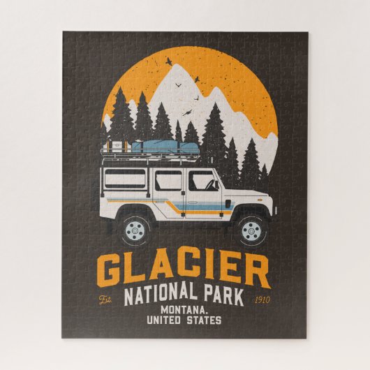 Vintager Glacier Nationalpark Locarno Puzzle (Vertikal)