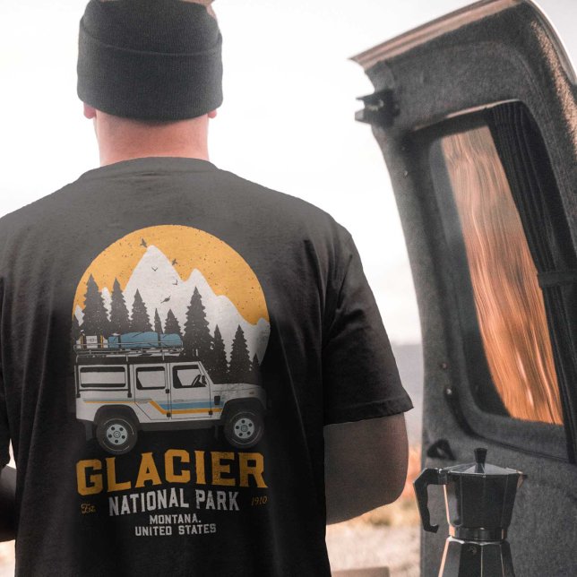 Vintager Glacier Nationalpark Locarno T-Shirt