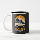 Vintager Glacier Nationalpark Locarno Zweifarbige Tasse (Links)