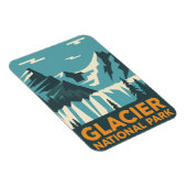 Vintager Glacier-Nationalpark Magnet (Rechte Seite)