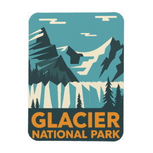 Vintager Glacier-Nationalpark Magnet