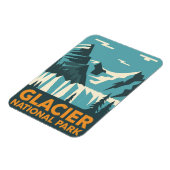 Vintager Glacier-Nationalpark Magnet (Linke Seite)