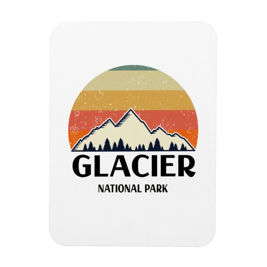 Vintager Glacier-Nationalpark Magnet (Vertikal)