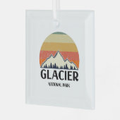 Vintager Glacier-Nationalpark Ornament Aus Glas (Vorderseite links)