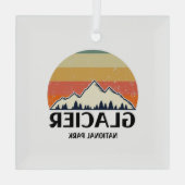 Vintager Glacier-Nationalpark Ornament Aus Glas (Rückseite)