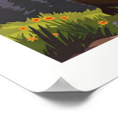 Vintager Glacier-Nationalpark Poster (Ecke)