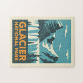 Vintager Glacier-Nationalpark Puzzle (Horizontal)