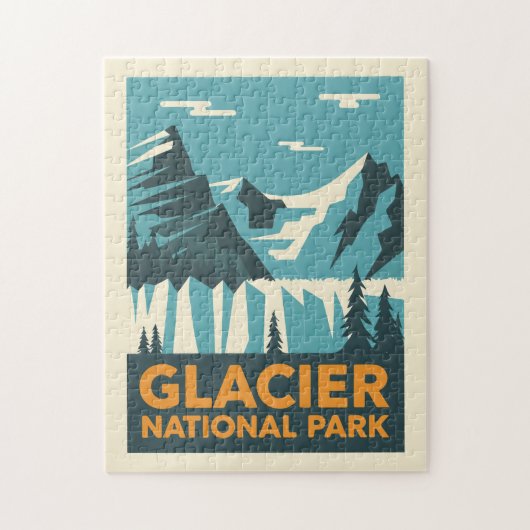 Vintager Glacier-Nationalpark Puzzle (Vertikal)