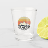 Vintager Glacier-Nationalpark Schnapsglas (Vorderseite)
