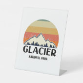 Vintager Glacier-Nationalpark Sockelschild (Vorderseite)