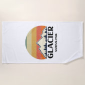 Vintager Glacier-Nationalpark Strandtuch (Vorderseite)