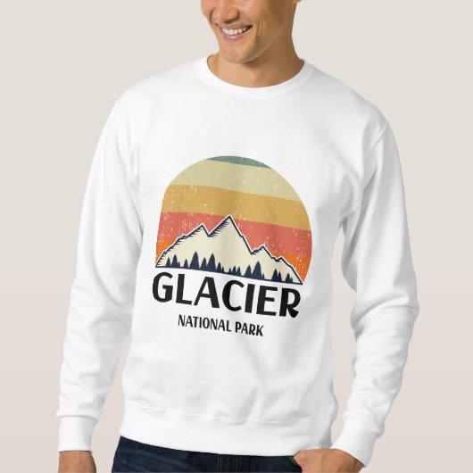 Vintager Glacier-Nationalpark Sweatshirt (Vorderseite)