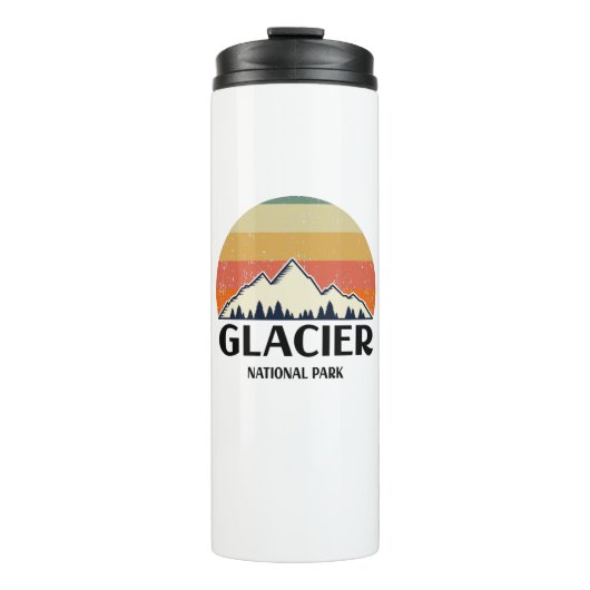 Vintager Glacier-Nationalpark Thermosbecher (Vorderseite)