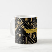 Vintager Glamour Art Deco Hochzeit Tasse (Vorderseite Links)