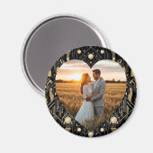 Vintager Glamour Art Deco Hochzeitsmagazin Magnet (Vorderseite/Rückseite)