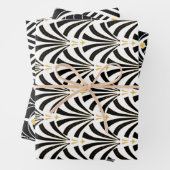 Vintager Glamour Art-Déco-Muster Geschenkpapier Set (Beispiel)