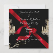 VINTAGER GLAMOUR CHRISTMAS-EINLADUNGEN EINLADUNG (Rückseite)