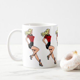 Vintager Glamour Girl Next Door, Blond Blombshell Kaffeetasse