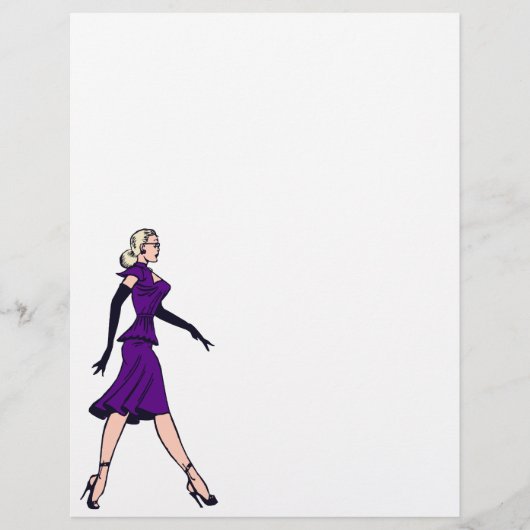 Vintager Glamour Girl, Retro Blond Secretary (Vorderseite)