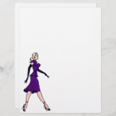 Vintager Glamour Girl, Retro Blond Secretary (Vorne/Hinten)