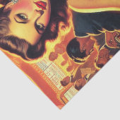 Vintager Glamour Girl Rotes Kleid Seidenpapier (Ausschnitt)