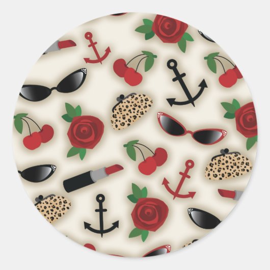 Vintager Glamour Inspiriert Umschlag Aufkleber Auf (Vorderseite)