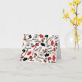 Vintager Glamour Küche Notecard Karte (Gelbe Blume)