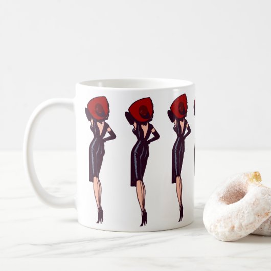 Vintager Glamour Pinacoteca comunale Casa Rusca Kaffeetasse (Mit Donut)