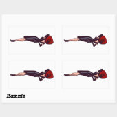 Vintager Glamour Pinacoteca comunale Casa Rusca Rechteckiger Aufkleber (Blatt)