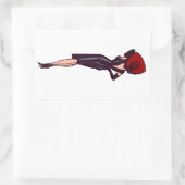 Vintager Glamour Pinacoteca comunale Casa Rusca Rechteckiger Aufkleber (Tasche)