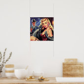 Vintager Glamour Poster (Küche)