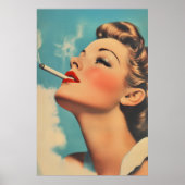 Vintager Glamour Rauchen und Poster (Vorne)