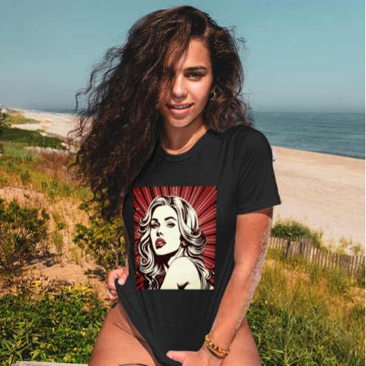 Vintager Glamour: Retro-Filmnoir T-Shirt