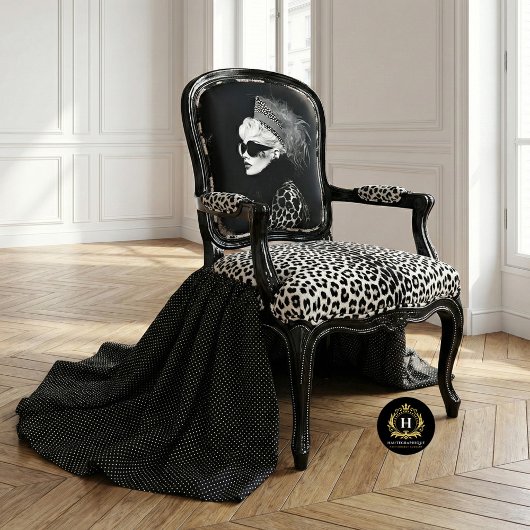 Vintager Glamour Schwarz-Weiß-Mode Dekoupage Seidenpapier