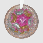 Vintager Gläser Weihnachtsball Rosa Antiquitätenju Ornament (Vorderseite)