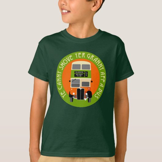 Vintager Glasgow Doppeldecker-Bus T-Shirt (Vorderseite)