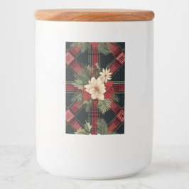 Vintager Glass Jar mit festlich Karierter Lid Lebensmitteletikett