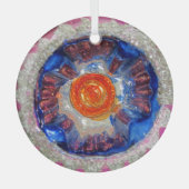 Vintager Glass Weihnachtsball - Kosmos Ornament Aus Glas (Vorderseite)